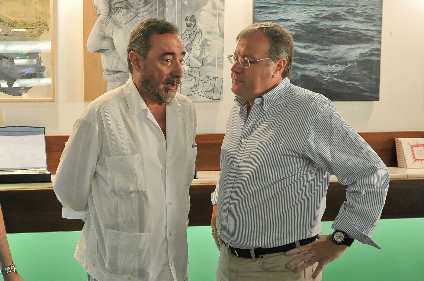 Carlos Herrera y Antonio Silván, este domingo, en León.