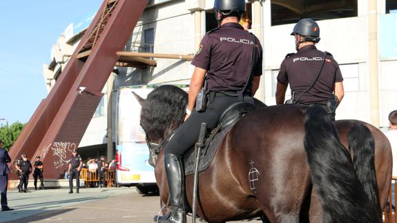 La policía a caballo en el Reino de León.