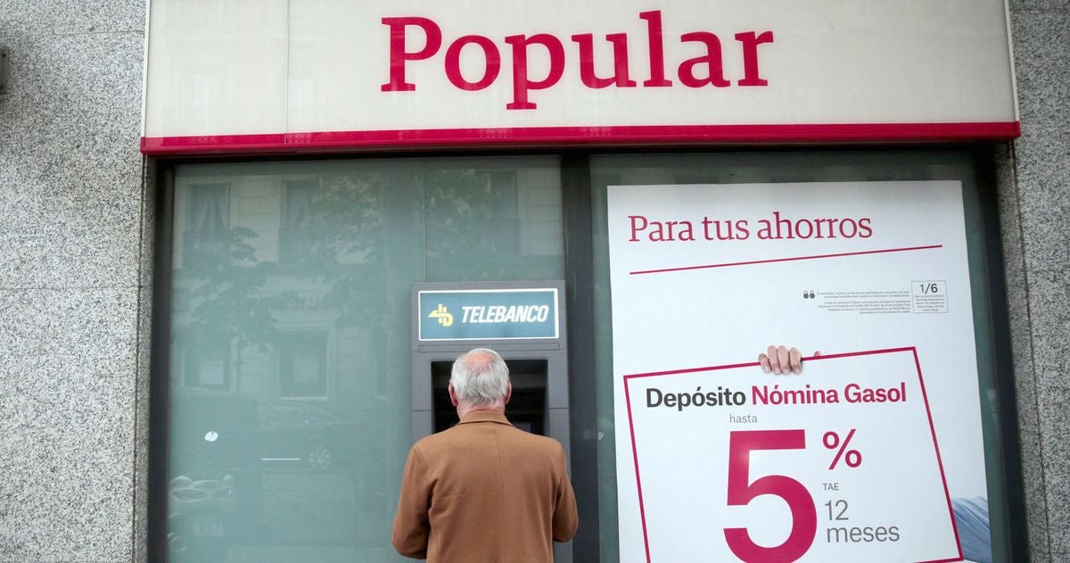 Imagen de una sucursal del Banco Popular.