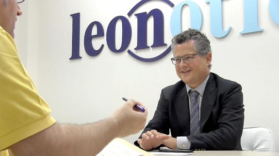 Juan Pablo Ovejero, durante su entrevista en leonoticias.