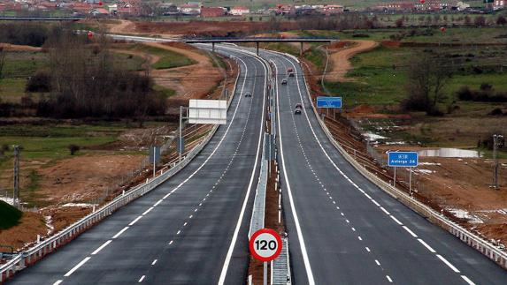 Imagen de la autopista León-Astorga.