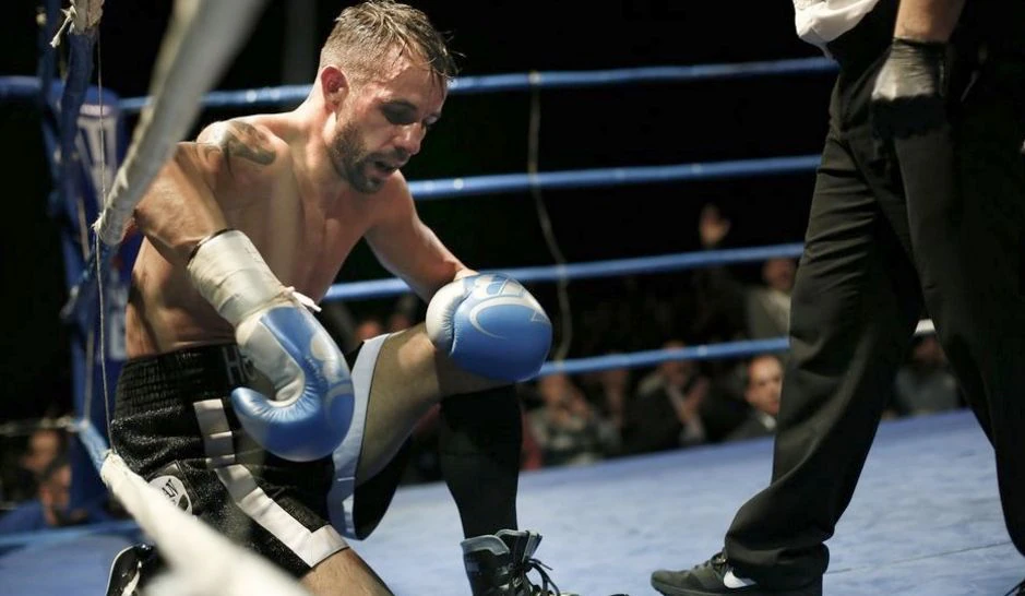 Saúl Tejada, durante el combate.