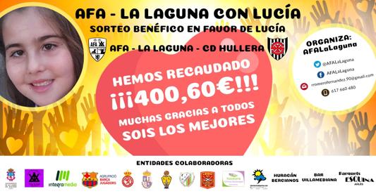 La Laguna recauda 400 euros para contribuir en la lucha de Lucía