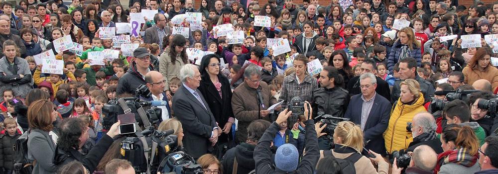 Imagen de la concentración de repulsa, este viernes.