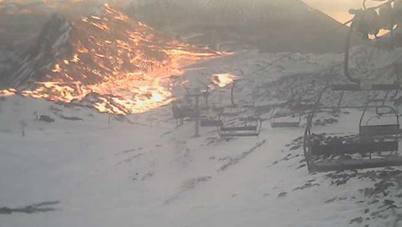 Aspecto actual de la estación de San Isidro en el sector de Requejines. 