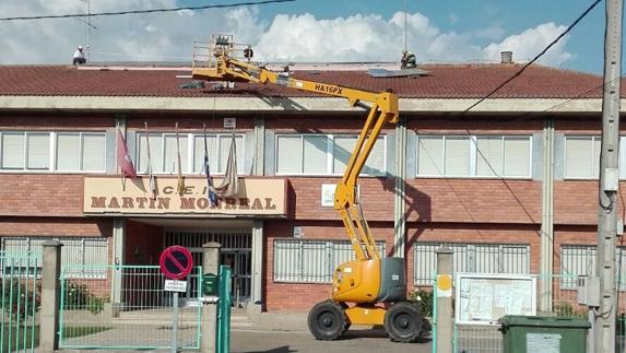 Obras en el colegio Martín Monreal.