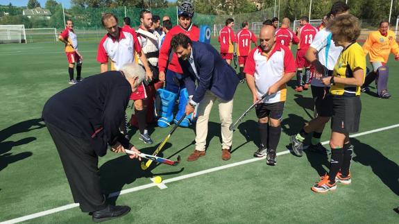 Inaguración del campo de hockey de Villaquilambre.