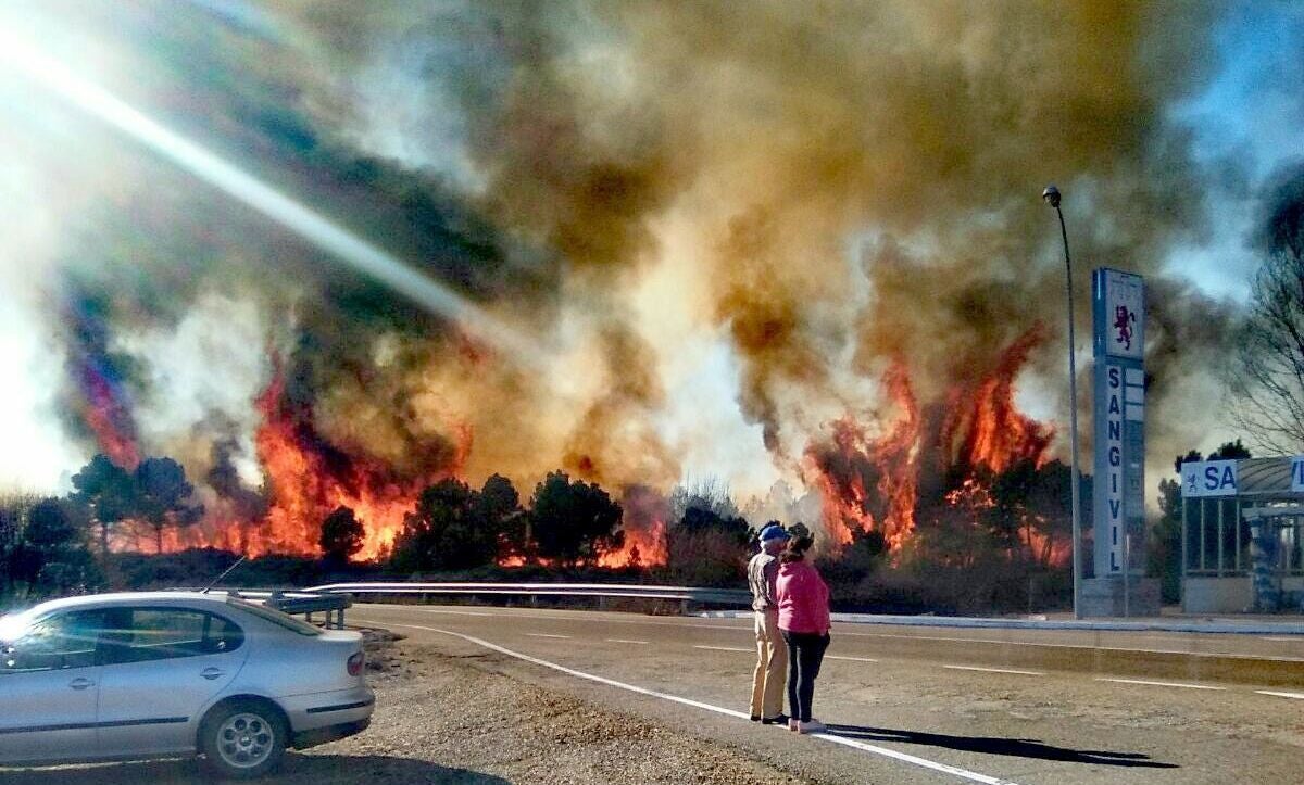 Imagen del incendio.