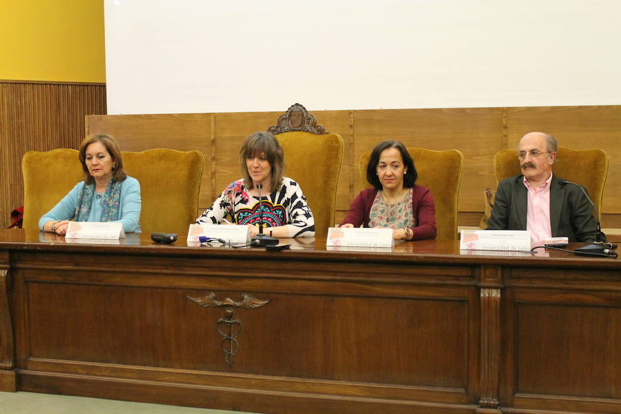 Alicia Rodríguez Pérez, Mª Dolores Alonso-Cortés, Ana Isabel García Pérez y José Luis Placer en la inauguración de las Jornadas.