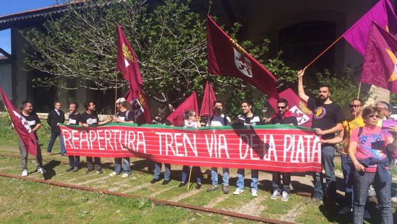 Presencia leonesista en la manifestación.