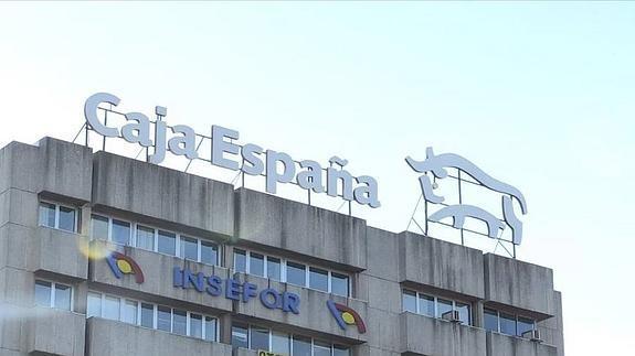 Oficinas de España Duero, en la Plaza de Santo Domingo.