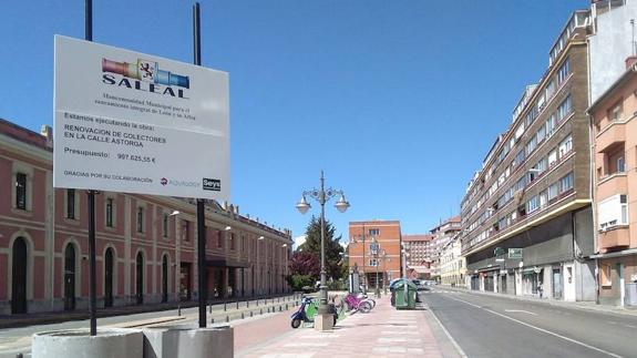 Información de las obras de la calle Astorga. 