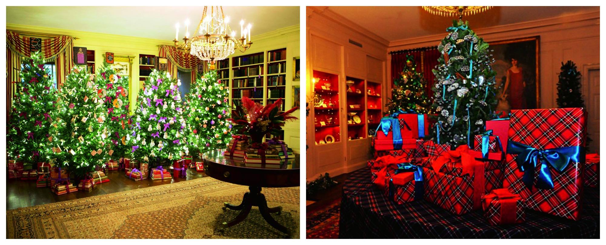 Los Obama y los visitantes de la Casa Blanca podrán disfrutar este año de una decoración navideña muy fashion. Michelle Obama ha encargado el interiorismo a grandes diseñadores: Carol Lim y Humberto León, de Kenzo (foto superior, la biblioteca); Carolina Herrera (foto inferior, sala China); y al nigeriano residente en Londres Duro Olowu.