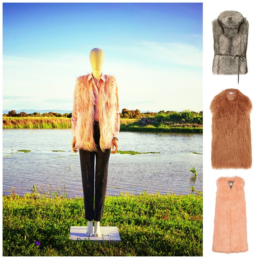 Los chalecos se llevan así: auténtico o sintético, pero de pelo largo. Y para todos los gustos, porque no importa el color (desde el rosa hasta el gris) ni el largo (a la cadera o casi hasta la rodilla). Llévalos para el día con un look de oficina, de pantalón de vestir y camisa; o para la noche, con unos leggings y tacones infinitos.