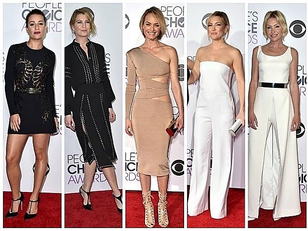Lea Michelle, Ellen Pompello, Amber Valletta, Kate Hudson y Portia de Rossi en los People's Choice Awards.