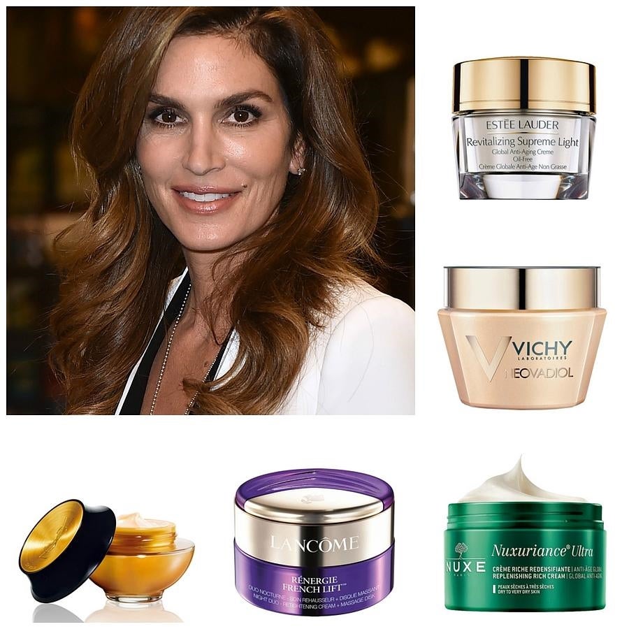 1. Revitalizing Supreme Light Global Anti-Aging Creme Oil-Free de Estée Lauder (94 €). 2. Neovadiol Cuidado Reactivador Fundamental de Vichy (35 €). 3. Nuxuriance Ultra Crema Rica Redensificante Antiedad Global de Nuxe (49,50 €). 4. Rénergie French Lift de Lancôme (165 €). 5. Or Rouge Crema Fina de Yves Saint Laurent (320 €).