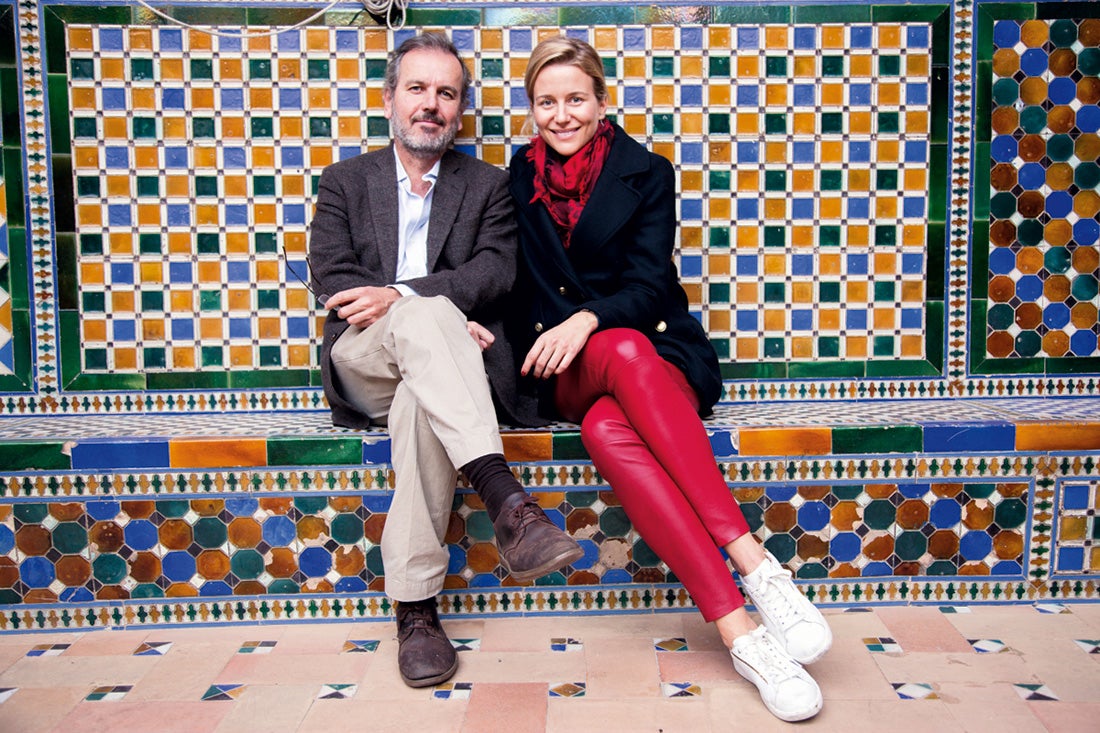 María León con Cristián Salinas, uno de los propietarios de la Casa Salinas.