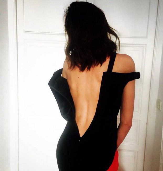 La modelo colgaba una foto de su esperado fitting