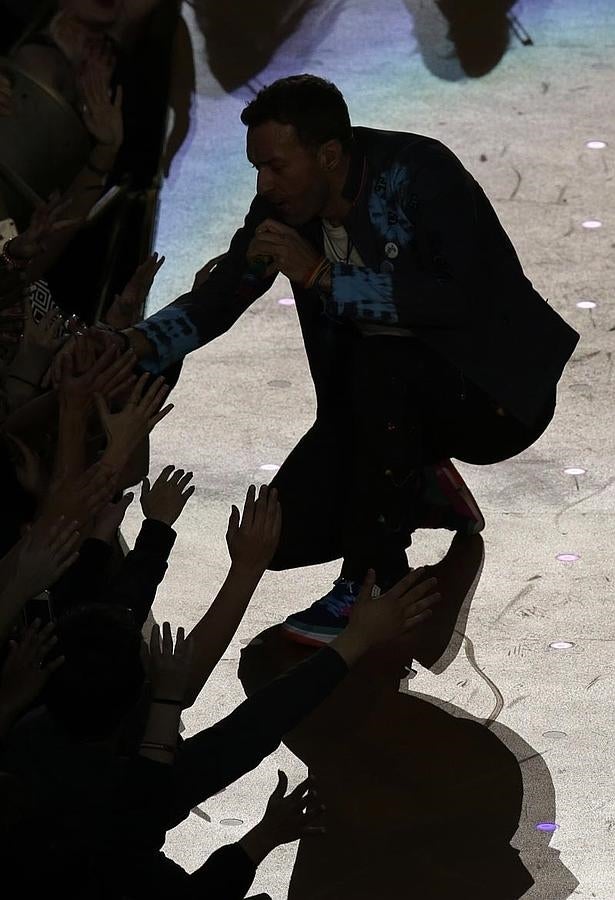 Los más afortunados pudieron tocar al líder de Coldplay.