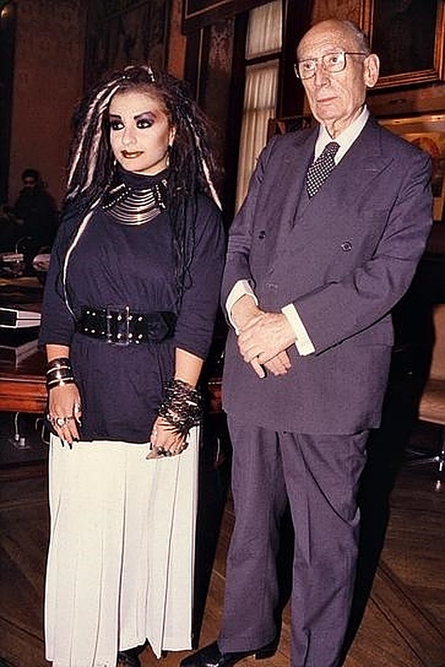 En 1984, junto al filósofo y ensayista José Luis López Aranguren.