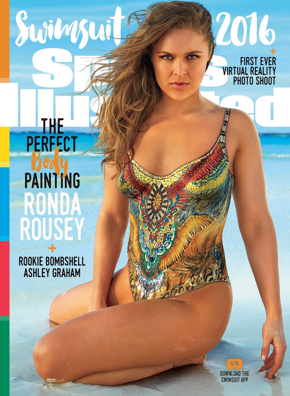 La luchadora Ronda Rousey es una de las elegidas para protagonizar la portada del especial de bikinis y bañadores de Sports Illustrated 2016.
