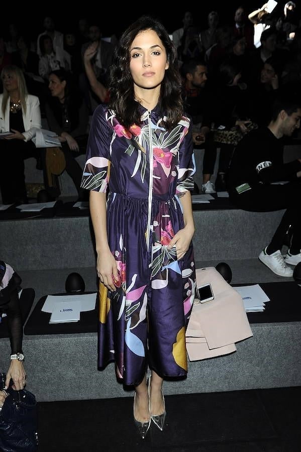 La actriz con un estilismo muy original.