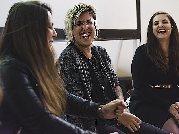 Bolli, Mellow y Andrea son una buena muestra del buen rollo que hay entre 'youtubers'. Foto: MIGUEL CASTILLÓN