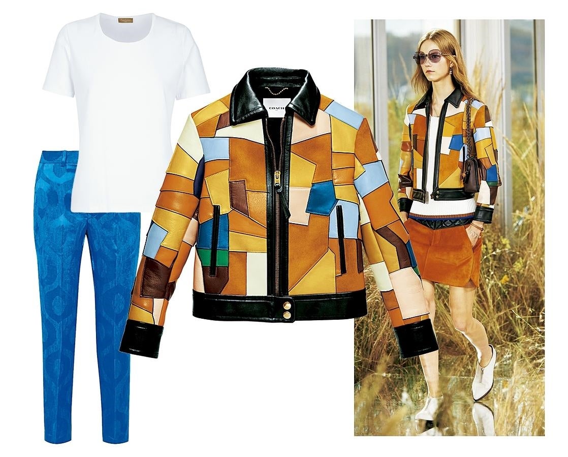 Es un clásico básico. La respuesta a una necesidad fashion y atmosférica (el entretiempo), que conlleva una cierta actitud. Puede ser bomber o perfecto, pero si quieres originalidad, atrévete con una pieza setentera de cuello camisero. (Cazadora de piel, de Coach, ideal para llevar con pitillos y camiseta blanca; Naulover, Isabel Marant; Propuesta en el desfile de Coach con falda mini)