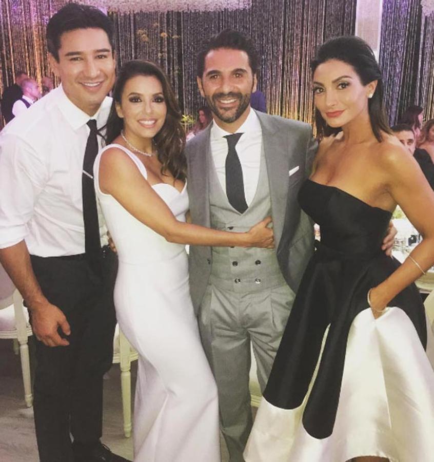 Eva Longoria y su ya marido, Pepe Bastón, junto a Mario López y su esposa.