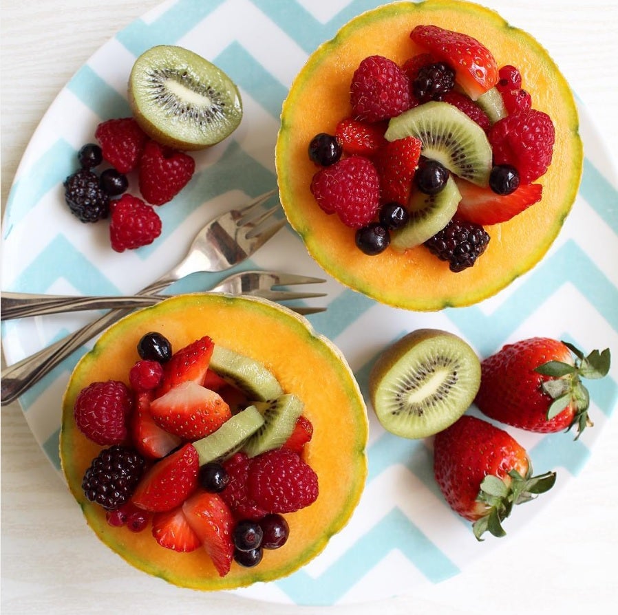 Con cualquier tipo de melón puedes hacer tu propio bowl de frutas.