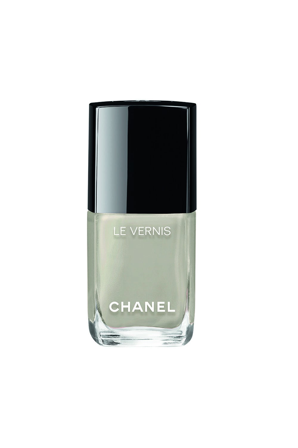 Le Vernis tono Monochrome de Chanel, un gris cristalino muy elegante, para las novias más discretas.