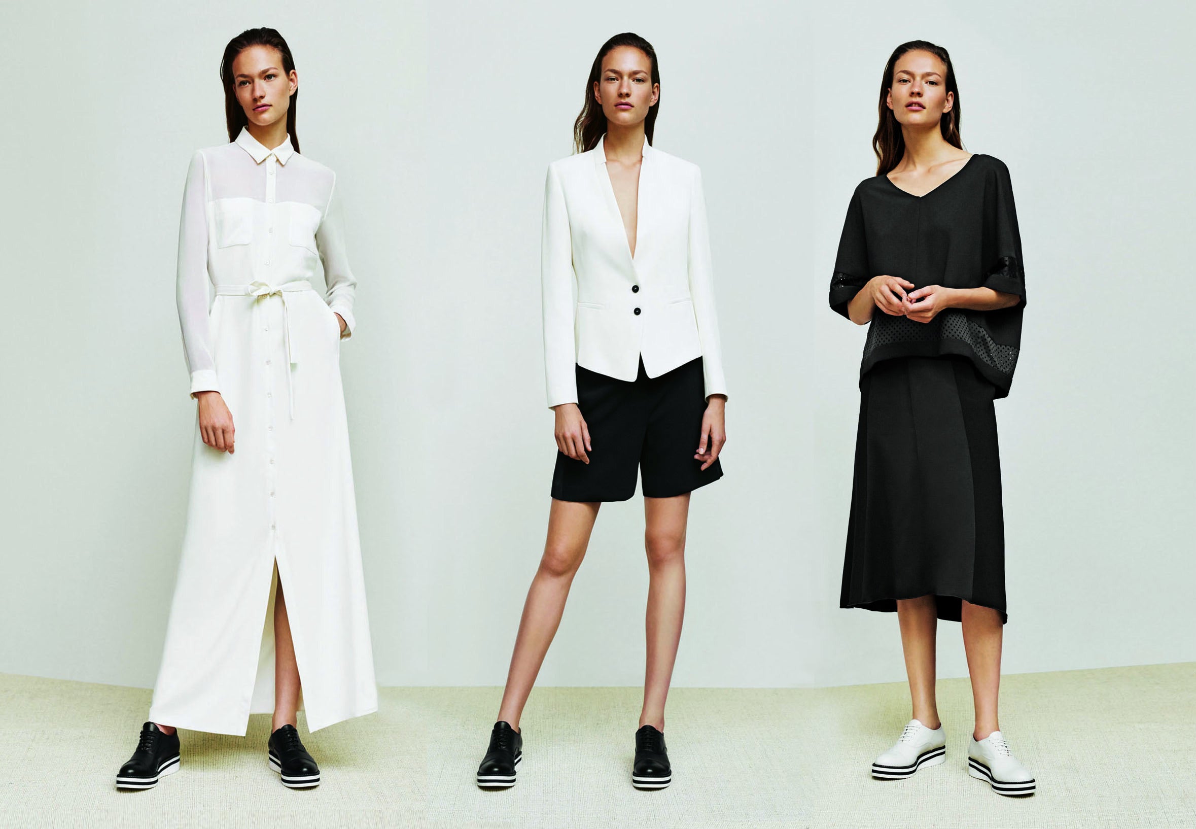 La firma italiana Marella ha creado una interesante colección de prendas básicas de aire atemporal para utilizar los 365 días del año. Se trata de una colección de 14 piezas (pantalones, faldas, bermudas, chaquetas, blusas, tops, abrigos y jerséis) para combinar en cualquier ocasión y cualquier época del año. La ha llamado ART 365 y tiene otro denominador común: todas las prendas están confeccionadas en blanco y negro. No hay estampados ni otros colores en la colección cápsula. ¿La razón? Para la firma, los básicos son estos dos opuestos que se pueden combinar sin problema entre sí y con cualquier otro otro tono o print.