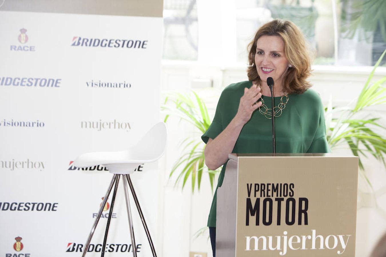 Laura Múgica, directora general de Taller de Editores, durante su intervención en la quinta edición de los Premios Motor de Mujerhoy.