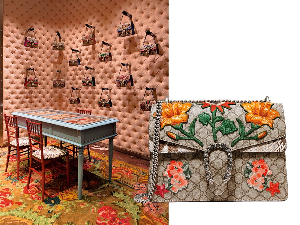 Alessandro Michele, director creativo de Gucci, apuesta por la moda como forma de expresión individual. Por eso quiere que cada mujer customice su bolso Dionysus con diferentes bordados, materiales y adornos. Ahora sí que podrá ser único. (www.gucci.com)