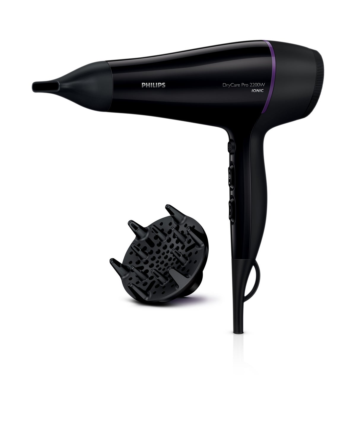 Cuenta con un motor profesional de AC y 2.300W de potencia, para unos resultados rápidos y profesionales. Incorpora la tecnología de ajuste de temperatura ThermoProtect, que aporta una temperatura de secado óptima y ofrece mayor protección frente al sobrecalentamiento del cabello. (40,99€)