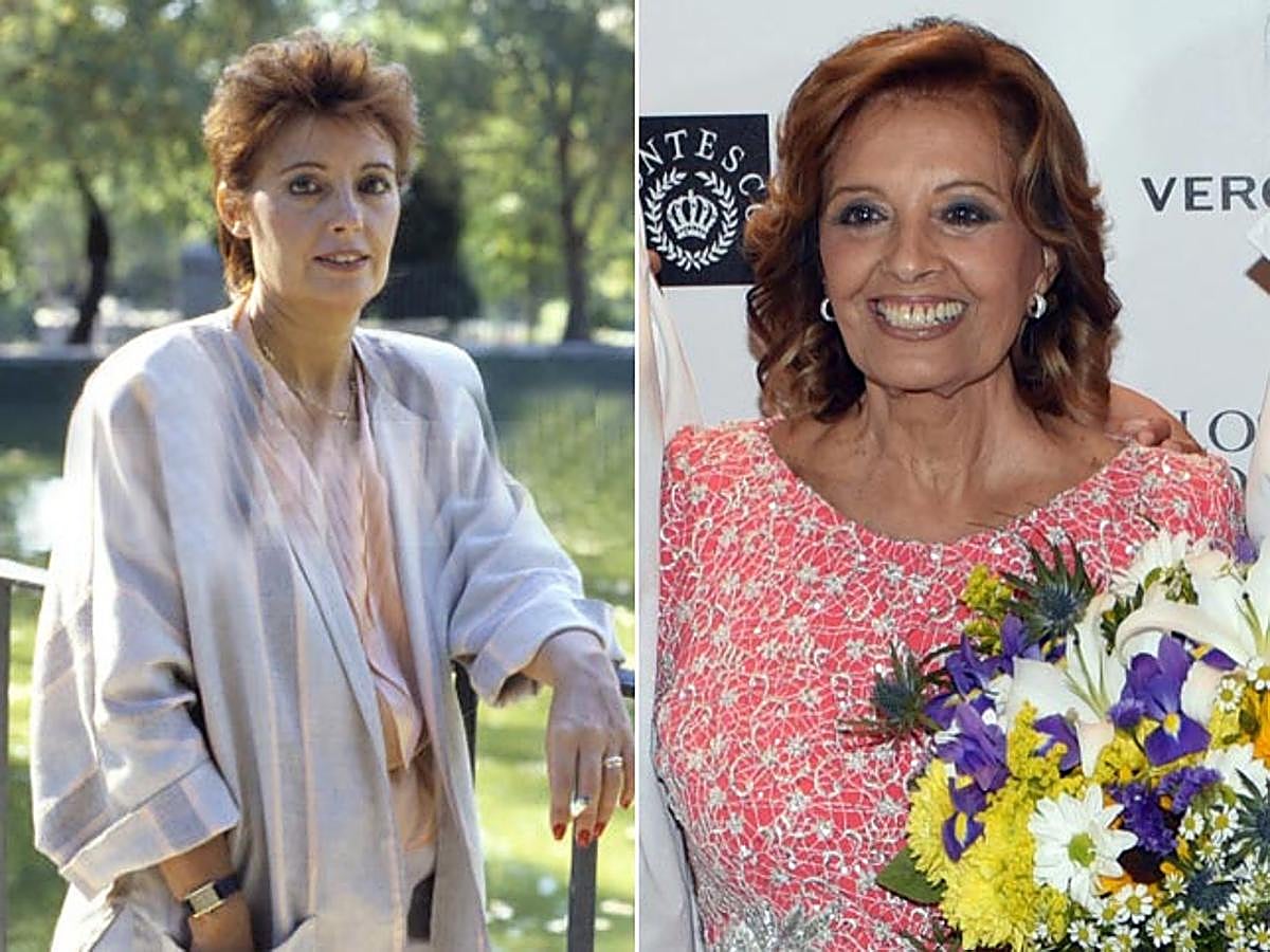 María Teresa Campos lleva toda la vida dedicándose a la comunicación. A la izquierda posa a finales de la década de los 70. A la derecha, en una foto reciente.