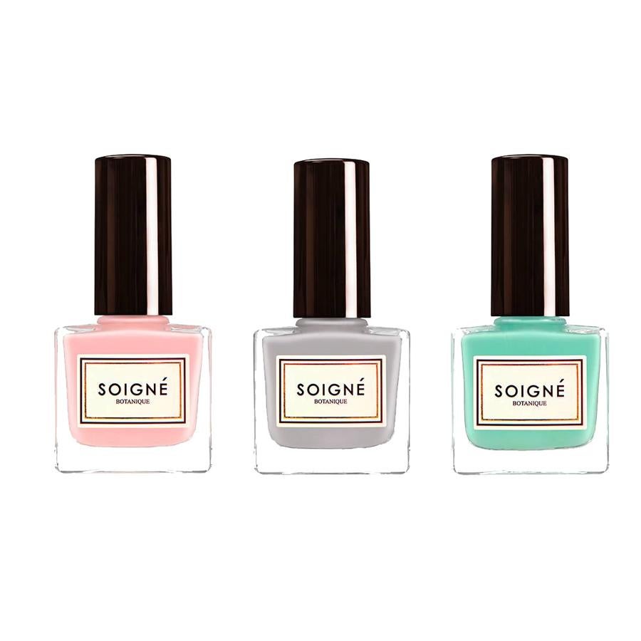 Esmaltes naturales y libres de tóxicos, elaborados con fórmulas ecológicas, que te facilitan el secado rápido, su larga duración y un brillo único. Contienen la fórmula 5 free (libres de Tolueno, Formaldehido, Alcanfor, Ácido Ftálico y Dibutilftalado) y se presentan en envases de lujo reciclables. En la imagen Limonade Rose, Menthe y Le Poivre (17€, cada uno en http://sensible-vip.com/).