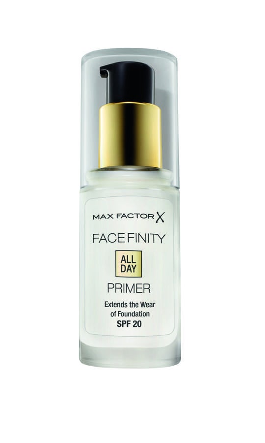 Max Factor ha extraído el ingrediente secreto del maquillaje Facefinity Flawless 3 in 1 Foundation para lanzar la fórmula de múltiples beneficios de Facefinity Primer que cuenta, además, con SPF 20. El secreto está en los micro-correctores que trabajan para absorber el exceso de grasa de la piel, alargando de manera profesional la duración del maquillaje para un acabado impecable todo el día. (13,99€)
