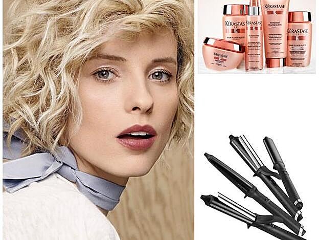 La gama Discipline Curli Idéal de Kérastase y las herramientas de ghd te ayudarán a hacerte en casa ondas y rizos en tu bob como el peinado creado por Camille Albane.