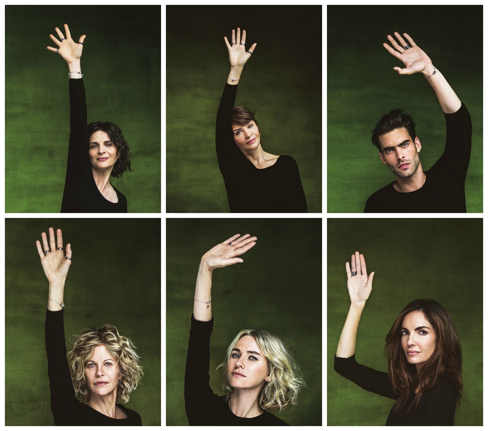 Bulgari y Save the children han lanzado la campaña Raise your hand en la que han participado numerosos rostros conocidos. La firma de joyas y la ONG colaboran desde hace siete años, durante los cuales se han diseñado un anillo y un colgante solidarios a los que ahora se añade una pulsera de plata y cerámica negra. Súmate al movimiento #raiseyourhand. (Juliette Binoche, Helena Christensen, Meg Ryan, Naomi Wats, Jon Kortajarena, Eugenia Silva)