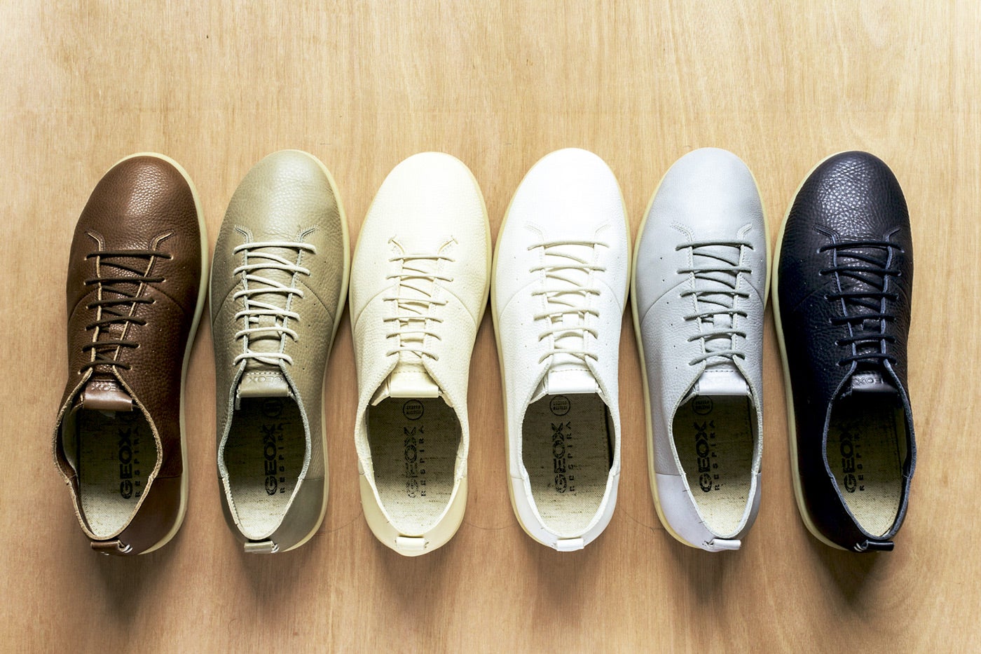 El nuevo modelo New:Do de Geox ha llegado a lo más alto. La firma de los "zapatos que respiran" ha logrado la conjunción perfecta de innovación sostenible y diseño contemporáneo en esta colección con seis modelos diferentes. Todos en pieles curtidas con procesos libres de metales y tratadas con ceras naturales. www.geox.com.