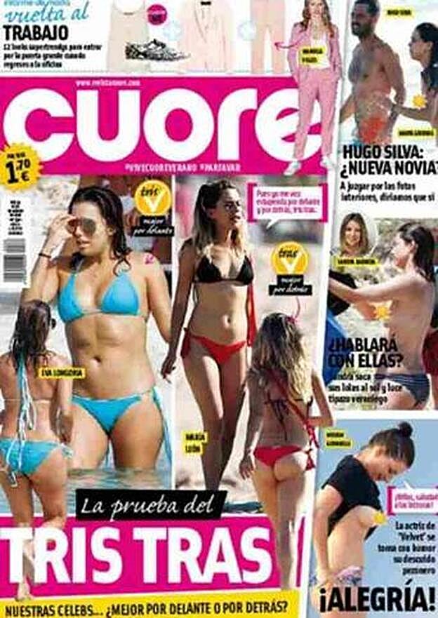 Esta es la portada de 'Cuore' donde se ve a Sandra Barneda en su descuido.