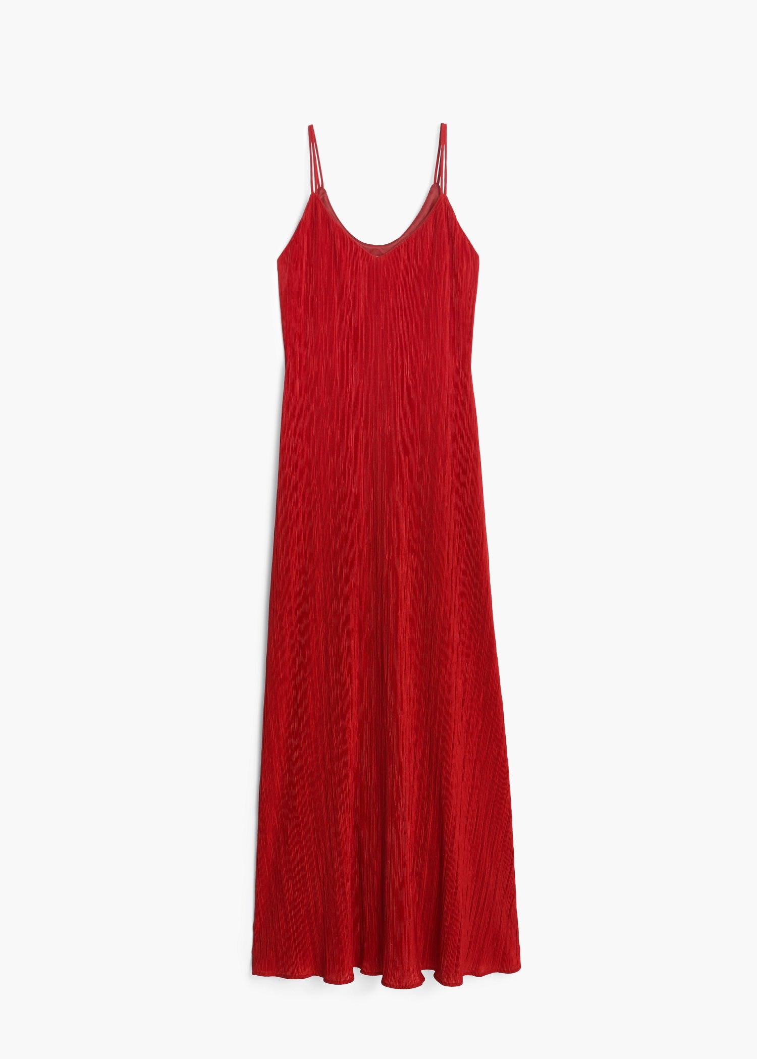 Vestido plisado largo de la colección de Mango (Precio rebajado de 49.99 euros a 24.99 euros)