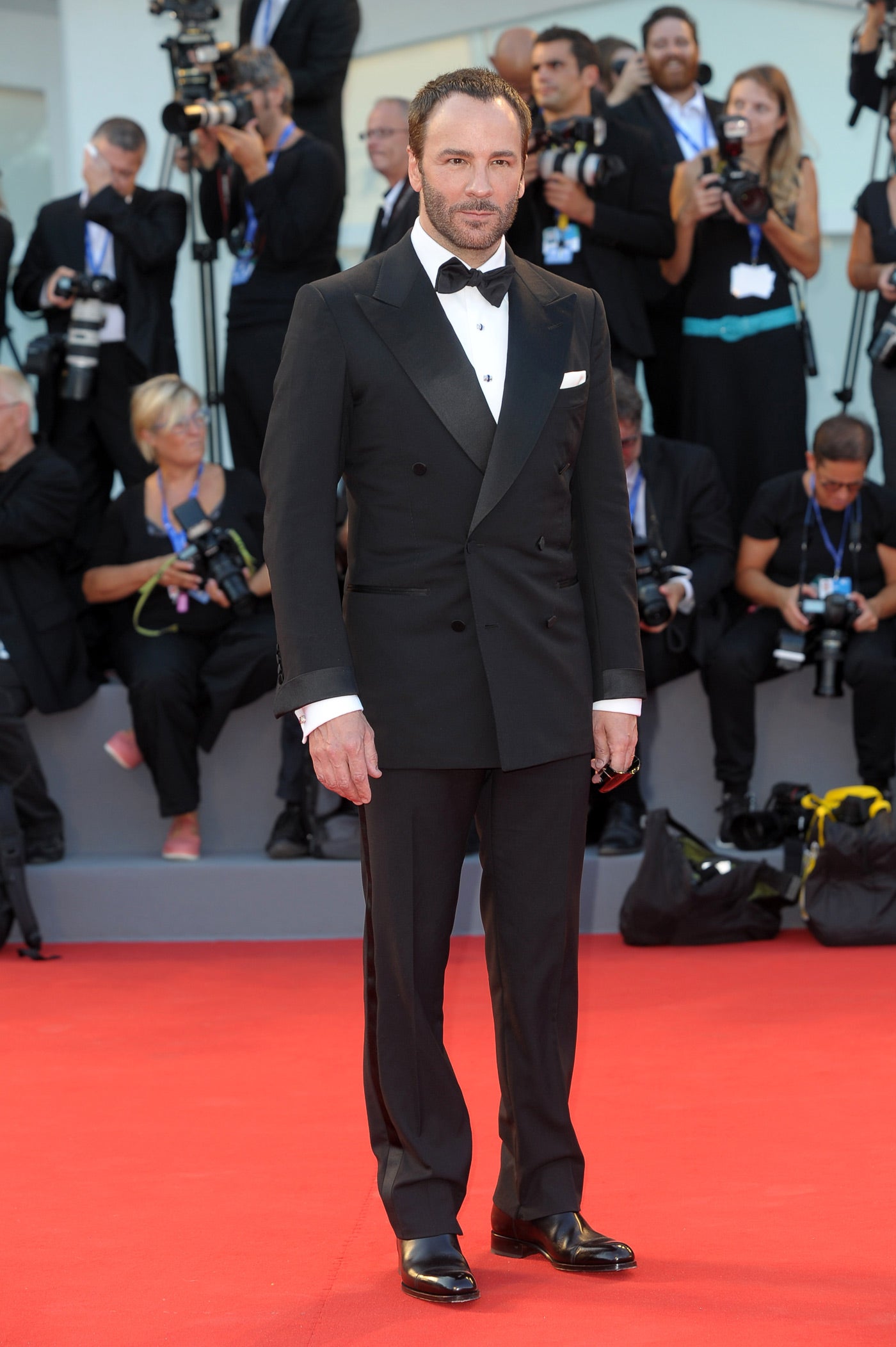 El diseñador de moda y cine Tom Ford en la alfombra roja.