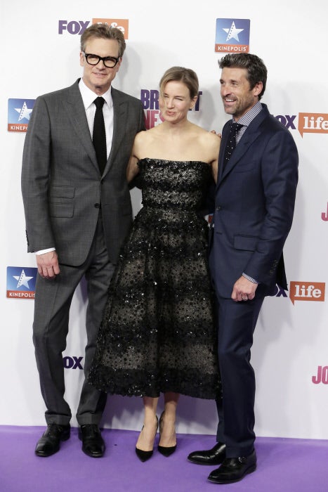 La actriz, muy bien acompañada por los co-protagonistas de la película: Colin Firth y Patrick Dempsey.