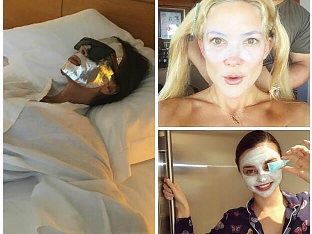 Galería. Victoria Beckham, Kate Hudson y Miranda Kerr son algunas de las famosas que han subido fotos a sus redes con una mascarilla facial.
