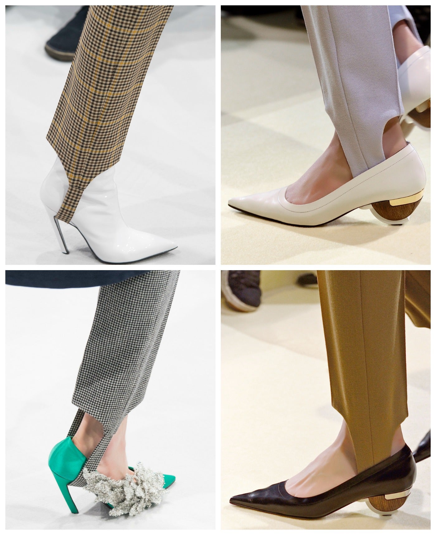 Se llaman pantalones fuseau y vienen directamente desde los años 80. Entonces se vestían con botas (como en la hípica) y la tira elástica que llevan para sujetarlos al pie quedaba tapada. Ahora, a su vuelta, piden la revancha y quieren estar muy a la vista. Llévalos sin complejos, con zapatos de tacón, por dentro (fíjate en Marni) o incluso por fuera del calzado, como propone Balenciaga. ¿Quién nos iba a decir que los 80 volverían en su más pura esencia?