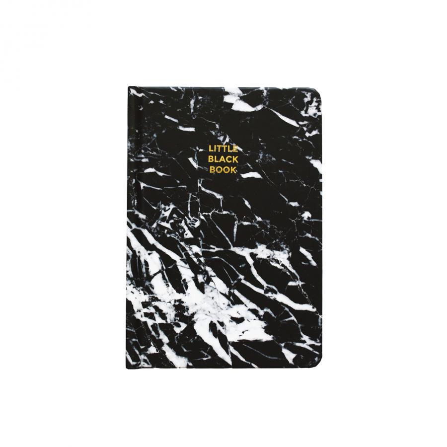 Cuaderno efecto mármoel negro de The paper bunny (Precio: $15'90).