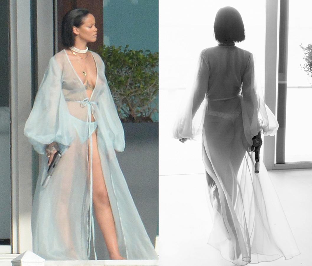 Rihanna ya es, por derecho propio, la nueva reina del pop; como lo demuestra el hecho de que es la mujer con más visualizaciones en YouTube este año, por delante de Taylor Swift. Pero además, 'RiRi' no duda en deleitar a sus seguidores con atuendos tan inverosímiles (y sexys) como el de la foto, para su videoclip de 'Needed me'. Y por supuesto, con su casi perfecto culo como bandera.