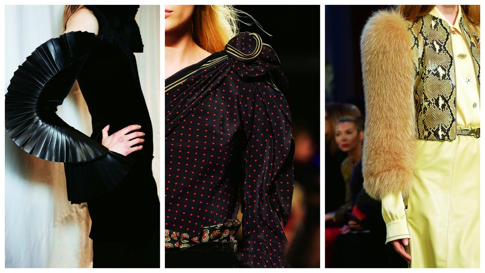 Con volumen, pliegues, pelo o volantes. El protagonismo cada vez se centra más en las mangas. Y no es la primera vez (ya reclamaban atención la primavera pasada), pero es ahora, en invierno, cuando pueden lucirse en todo su esplendor. Y, además, cuando pueden recurrir a tejidos como el brocado o el cuero.